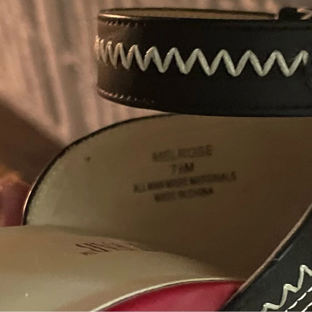 Just Fab Unique Wedge Ankle Sandal S 7.5 M - Picture 6 of 7